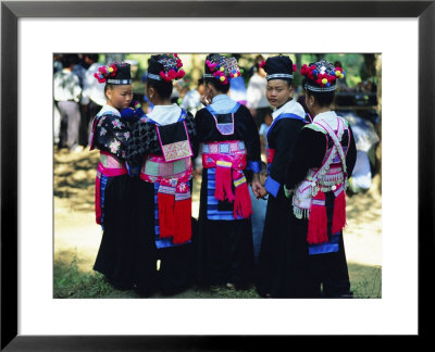 Hmong Girls, Luang Prabang, Laos, Asia by Bruno Morandi Pricing Limited Edition Print image