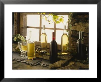 Still Life With White & Red Wine Bottles At A Window by James Jackson Pricing Limited Edition Print image