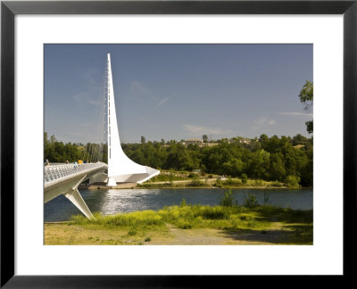 Scenic Walking Bridge Over The Sacrament River, Redding, California by Michele Westmorland Pricing Limited Edition Print image