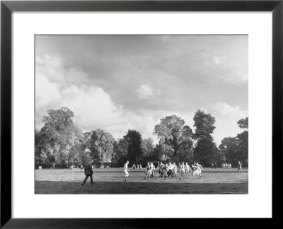 Eton College Students Playing Rugby On The Playing Fields At The School by Margaret Bourke-White Pricing Limited Edition Print image