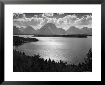 View Of Jackson Lake And The Grand Teton Mountains by Hansel Mieth Pricing Limited Edition Print image