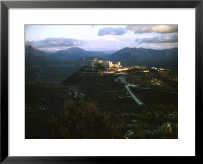 Apennine Mountains Surround Benedictine Abbey Of Montecassino On Top Of Hill by Jack Birns Pricing Limited Edition Print image