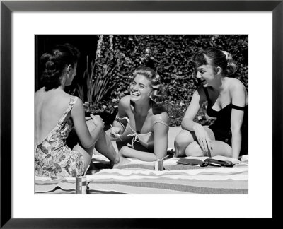 Teenager Suzie Slattery And Freinds Enjoying A Pool Party by Yale Joel Pricing Limited Edition Print image