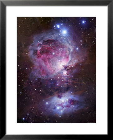 M42, The Orion Nebula (Top), And Ngc 1977, A Reflection Nebula (Bottom) by Stocktrek Images Pricing Limited Edition Print image