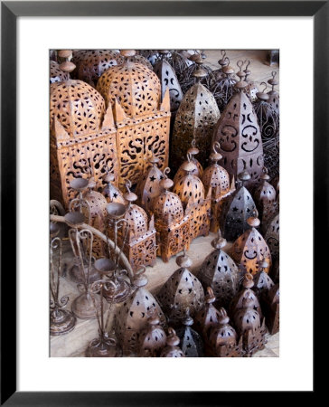 Lanterns, Place Des Ferblantiers (Ironmongers Square), Marrakech, Morocco, North Africa, Africa by Ethel Davies Pricing Limited Edition Print image