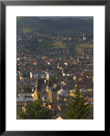 View Over City With Orthodox Cathedral In Foreground, Sarajevo, Bosnia, Bosnia-Herzegovina by Graham Lawrence Pricing Limited Edition Print image