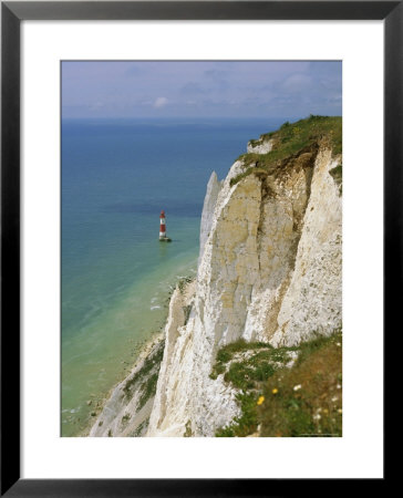 Lighthouse And Chalk Cliffs At Beachy Head, Near Eastbourne, East Sussex, England, Uk by Philip Craven Pricing Limited Edition Print image