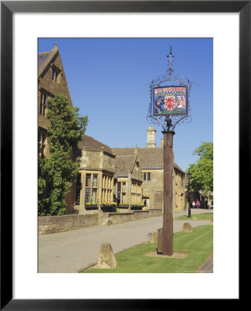 The Lygon Arms Sign, Broadway, The Cotswolds, Hereford & Worcester, England, Uk, Europe by Charles Bowman Pricing Limited Edition Print image