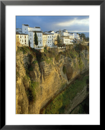 Houses Perched On Cliffs, Ronda, Andalucia, Spain by Rob Cousins Pricing Limited Edition Print image