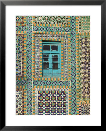 Tiling Round Blue Window, Shrine Of Hazrat Ali, Mazar-I-Sharif, Afghanistan by Jane Sweeney Pricing Limited Edition Print image