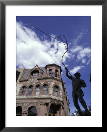 Bullwhacker Statue And Securities Building On Last Chance Gulch, Helena, Montana, Usa by John & Lisa Merrill Pricing Limited Edition Print image