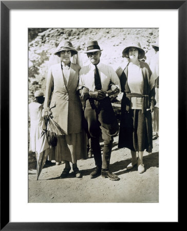 Lady Somerleyton, Colonel Watson Pasha And Lady Alexander, Tomb Of Tutankhamun, 1923 by Harry Burton Pricing Limited Edition Print image