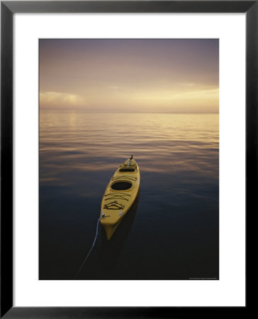 Yellow Kayak At Anchor At Twilight In The Everglades by Raul Touzon Pricing Limited Edition Print image