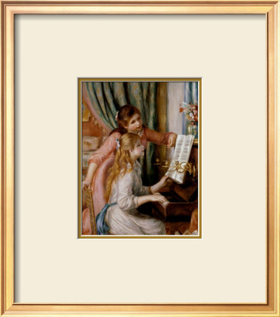 Two Young Girls At The Piano by Pierre-Auguste Renoir Pricing Limited Edition Print image
