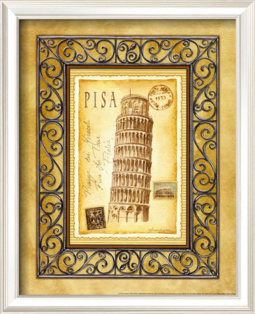 Pisa Postcard by Andrea Laliberte Pricing Limited Edition Print image