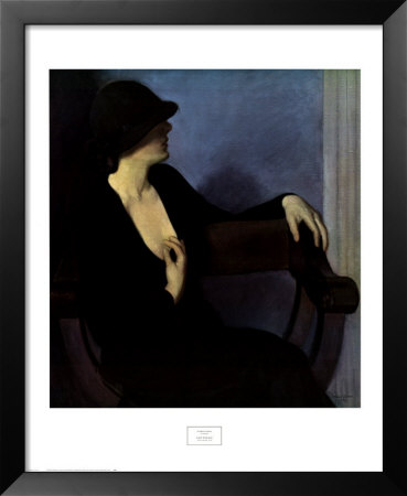 Lady In Black On A Park Bench by Bernhard Gutmann Pricing Limited Edition Print image