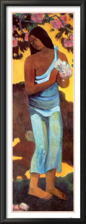 Tahitian Woman With Blossom by Paul Gauguin Pricing Limited Edition Print image