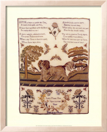 Sampler With Spaniel by L. Dunn Pricing Limited Edition Print image