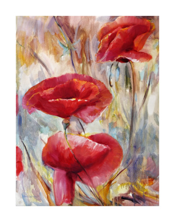 Near The Road Poppy Ii by Maria Zielinska Pricing Limited Edition Print image