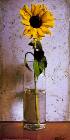 Sunflower In A Clear Vase by Tania Darashkevich Pricing Limited Edition Print image