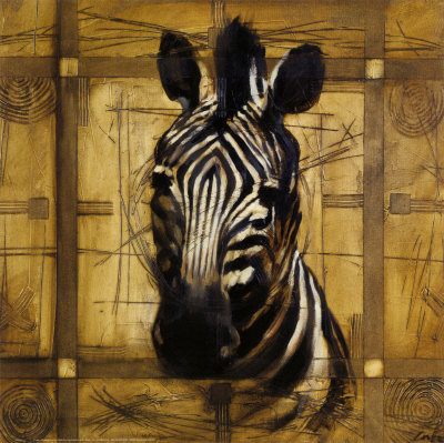 Geometric Zebra by Costa Pricing Limited Edition Print image