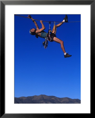 Female Rock Climbers Hang Off Rope by Greg Epperson Pricing Limited Edition Print image