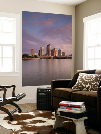 Usa, Florida, Tampa, Skyline From Hillsborough Bay by Walter Bibikow Pricing Limited Edition Print image
