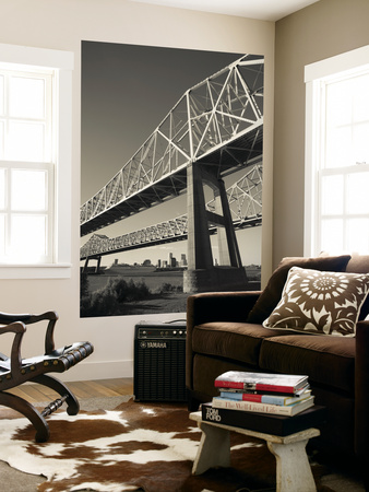 Usa, Louisiana, New Orleans, The Greater New Orleans Bridge And Mississippi River by Walter Bibikow Pricing Limited Edition Print image
