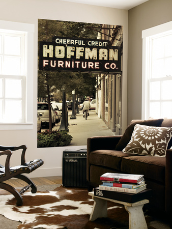 Usa, Alabama, Mobile, Dauphin Street, Old Neon Sign For Hoffman Furniture by Walter Bibikow Pricing Limited Edition Print image