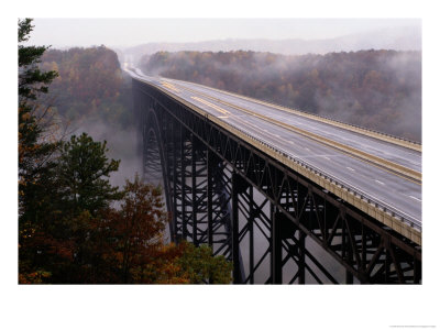 View Of The Bridge Spanning The New River Gorge In West Virginia by Richard Nowitz Pricing Limited Edition Print image