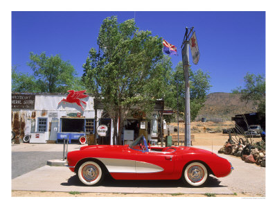 1957 Chevrolet Corvette, Hackberry, Az by David Ball Pricing Limited Edition Print image