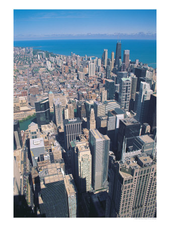 Aerial View Of Chicago, Illinois by Jim Schwabel Pricing Limited Edition Print image