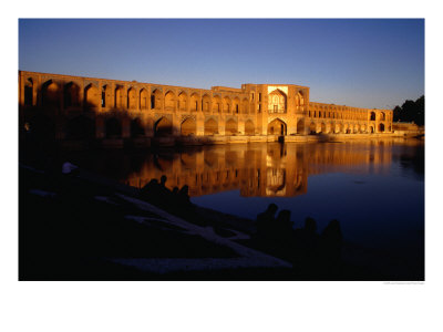 Sunset Illuminates Pol-E Khaju Bridge, Esfahan, Iran by Jane Sweeney Pricing Limited Edition Print image