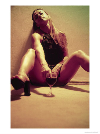 25-Year-Old Woman With Finger In A Glass Of Wine by Silvestre Machado Pricing Limited Edition Print image