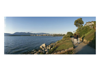 Kitsilano Beach And Vancouver Skyline by Michael S. Lewis Pricing Limited Edition Print image