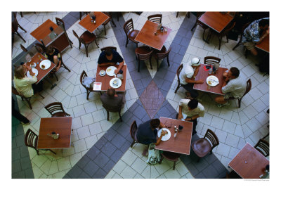 Diners In Cafe At Melbourne Central Shopping Centre, Melbourne, Victoria, Australia by Phil Weymouth Pricing Limited Edition Print image