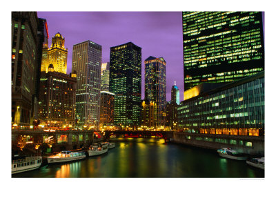 The City And River From The Michigan Bridge,Chicago, Illinois, Usa by Richard Cummins Pricing Limited Edition Print image