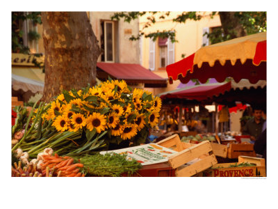 Sunflowers On Market Stall, Aix-En-Provence, France by Diana Mayfield Pricing Limited Edition Print image