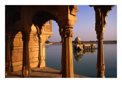 Gadi Sagar Tank, Built In 1367, Once Jaisalmer's Sole Water Supply, Jaisalmer, Rajasthan, India by Dallas Stribley Pricing Limited Edition Print image