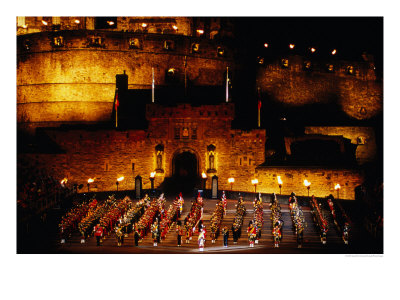 Military Tattoo Performed In Edinburgh Castle, Edinburgh, Scotland by Gareth Mccormack Pricing Limited Edition Print image