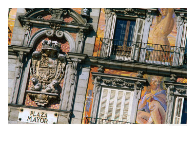 Building Facades In Plaza Mayor, Madrid, Comunidad De Madrid, Spain by Christopher Groenhout Pricing Limited Edition Print image