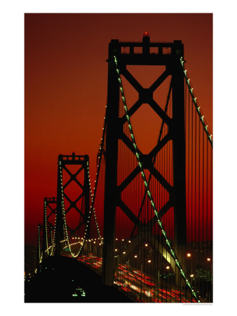 Bay Bridge From Treasure Island, San Francisco, California, Usa by Roberto Gerometta Pricing Limited Edition Print image