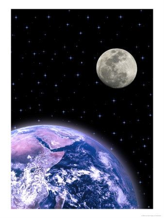 Earth And The Moon by David Davis Pricing Limited Edition Print image