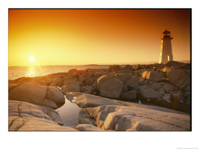 A Lighthouse At Sunset by Richard Nowitz Pricing Limited Edition Print image