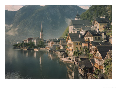 Scenic View Of Hallstatt by W. Robert Moore Pricing Limited Edition Print image