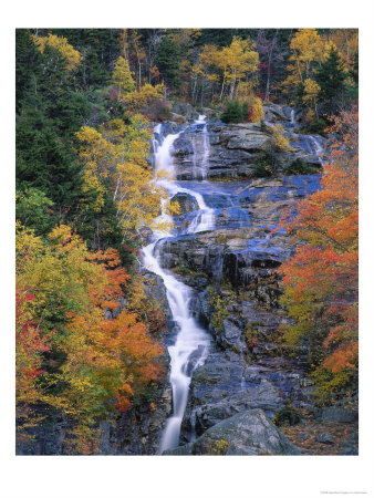 Autumn, Silver Cascade Waterfall, Crawford Notch by Jules Cowan Pricing Limited Edition Print image