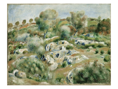 Landscape Of Bretagne, Treesand Rocks by Pierre-Auguste Renoir Pricing Limited Edition Print image