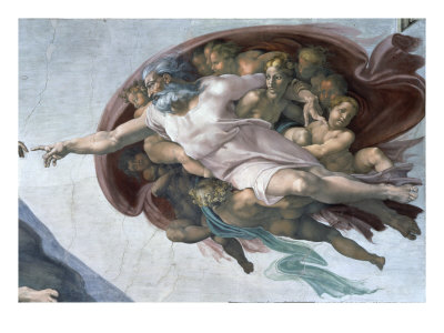 Creation Of Adam (Detail Of God) by Michelangelo Buonarroti Pricing Limited Edition Print image