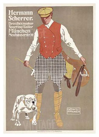 Hermann Scherrer Breechesmaker by Ludwig Hohlwein Pricing Limited Edition Print image