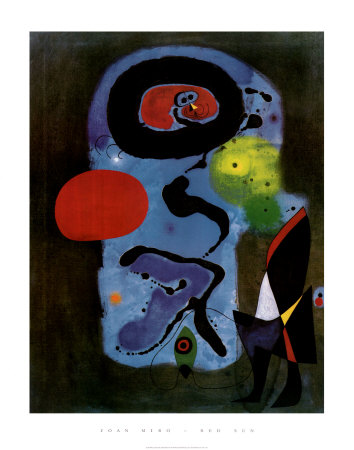 Red Sun by Joan Miro Pricing Limited Edition Print image
